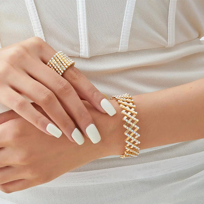 Anillo y Pulsera Diana - Oro y Plata