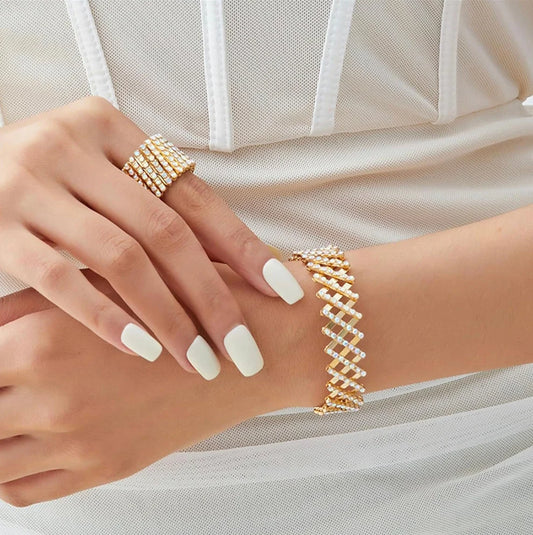 Anillo y Pulsera Diana - Oro y Plata