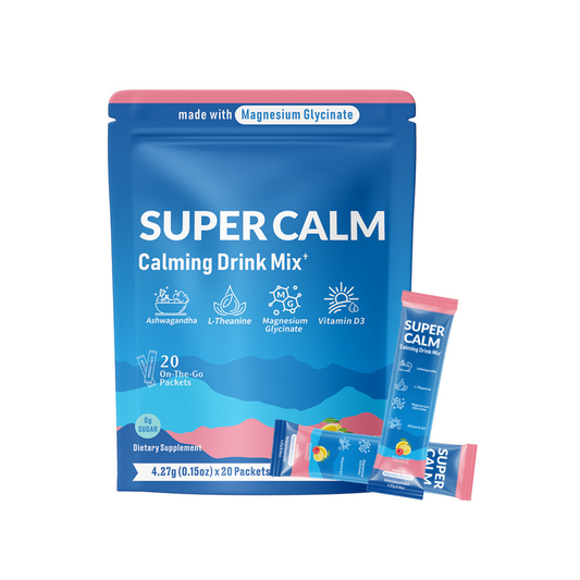 Supercalm™ Calma el sistema nervioso, reduce el estrés y la ansiedad, mejora el descanso, la calidad del sueño y promueve la sensación de bienestar.