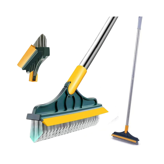CleanSweep Duo™ Cepillo escoba limpiadora elimina suciedad y seca superficies en una sola pasada piso completamente limpio cepillo y escurridor integrados.