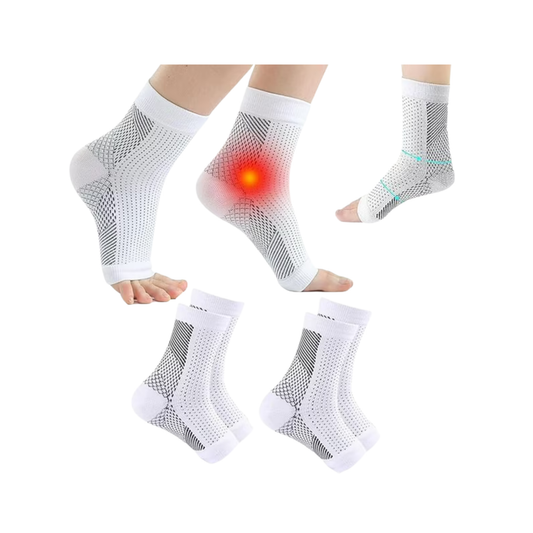 FlexiStep™ Calcetines terapéuticos de compresión alivio inmediato del dolor plantar caminar con mayor estabilidad diseño abierto sin presión en los dedos.